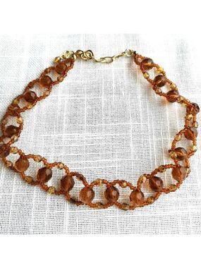 Amber Crystal Choker Necklace 🆕